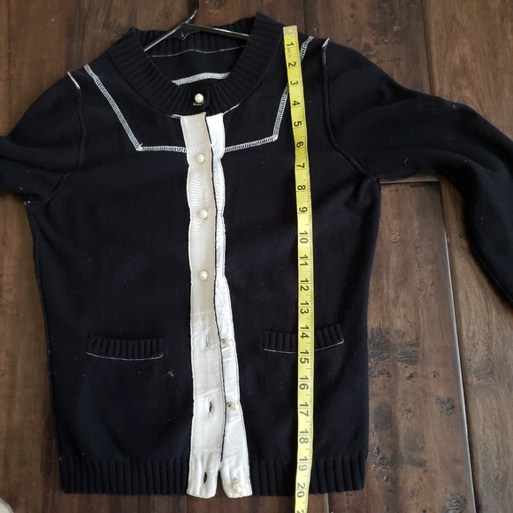 Cashmere vintage Intermix cardigan sweater. Made to look inside out - Picture 3 of 5